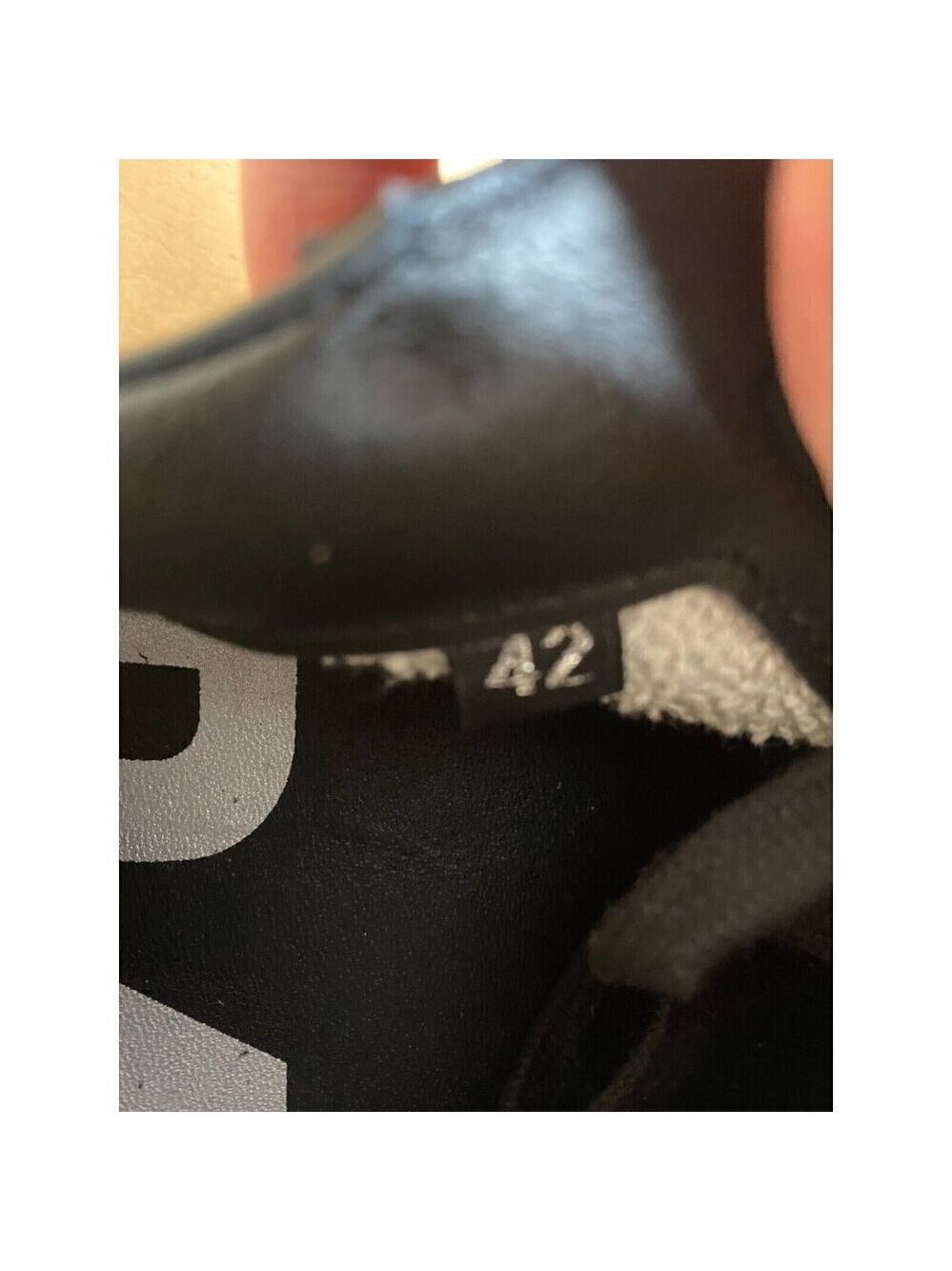 P448 "jack" all black sneakers mens Missized* 41 & 42 leather - Picture 9 of 10